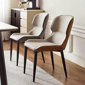 Eden Design Luxe Faux Leather Dining Chair - Oak Furniture Store & Sofas