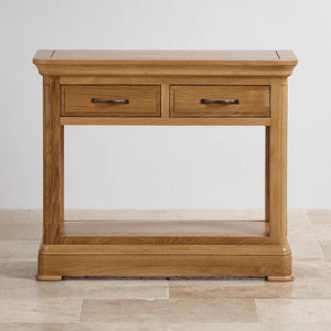 Edinburgh Solid Oak Console Table - Oak Furniture Store & Sofas