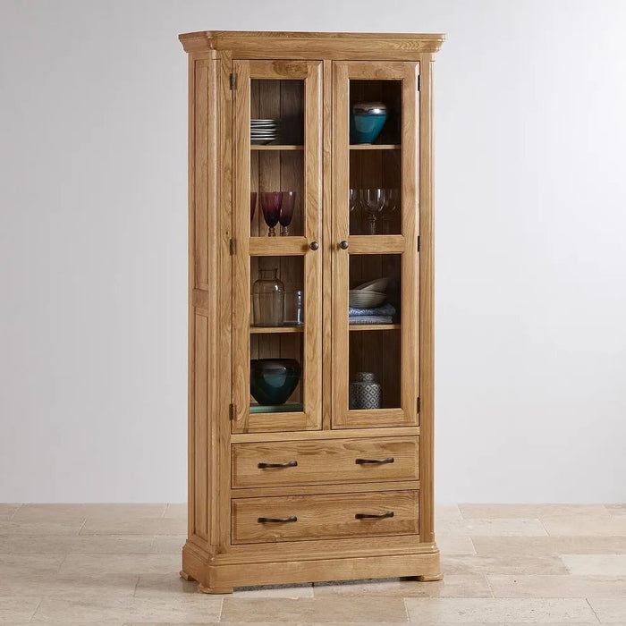 Edinburgh Solid Oak Display Cabinet