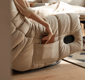 Egen Cozy Tech Fabric Swivel Sofa - Oak Furniture Store & Sofas