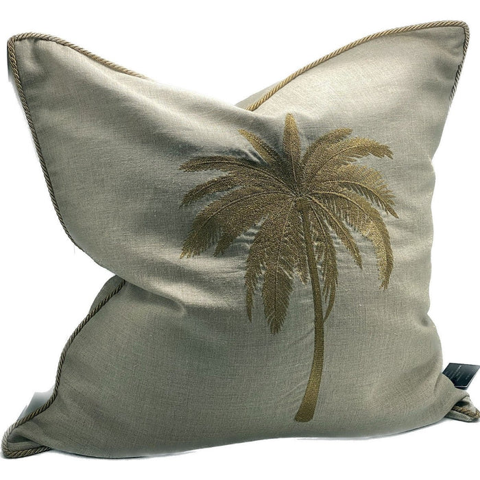 Embroidered Deluxe Natural Gold Cushion RIH6026