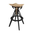Fish Bone Designed 650cm Bar Stool - Oak Furniture Store
