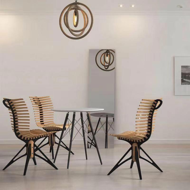 Fish Bone Designer Chair - Oak Furniture Store