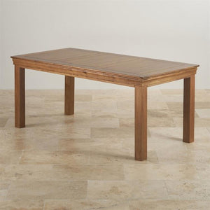 French Rustic Solid Oak 1.8M Dining Table - Oak Furniture Store & Sofas