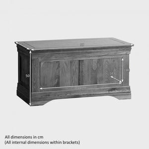 French Rustic Solid Oak Blanket Box - Oak Furniture Store & Sofas