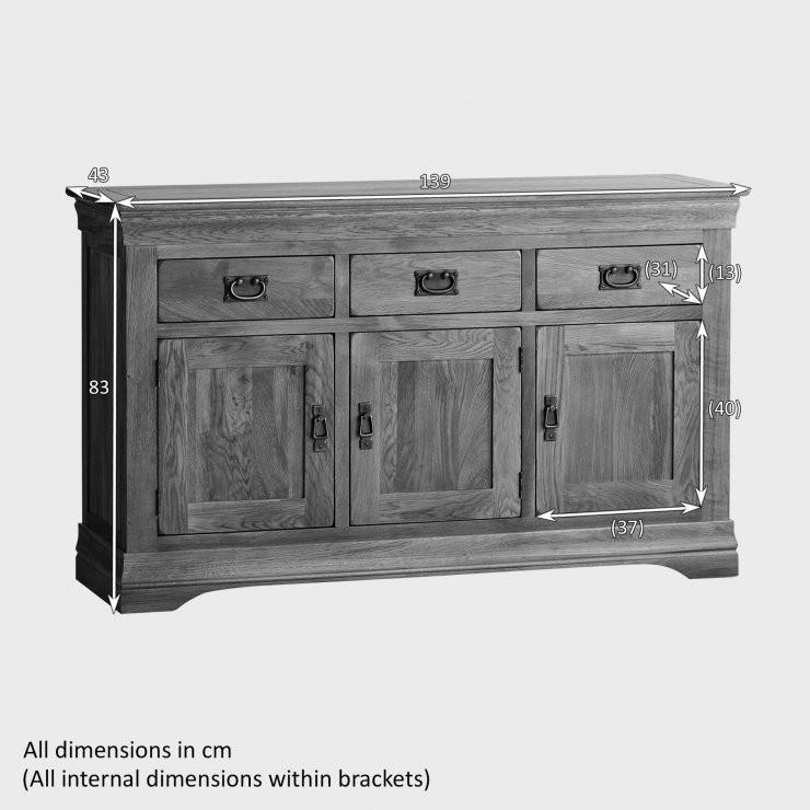 French Rustic Solid Oak Large Sideboard - Oak Furniture Store