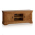French Rustic Solid Oak Widescreen TV Cabinet - Oak Furniture Store
