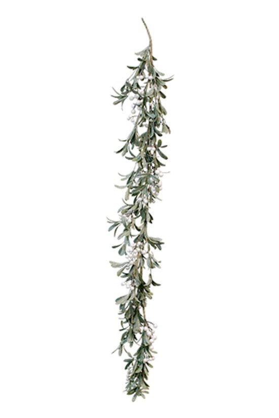 Frosted Mistletoe Garland w/White Berries FXG998
