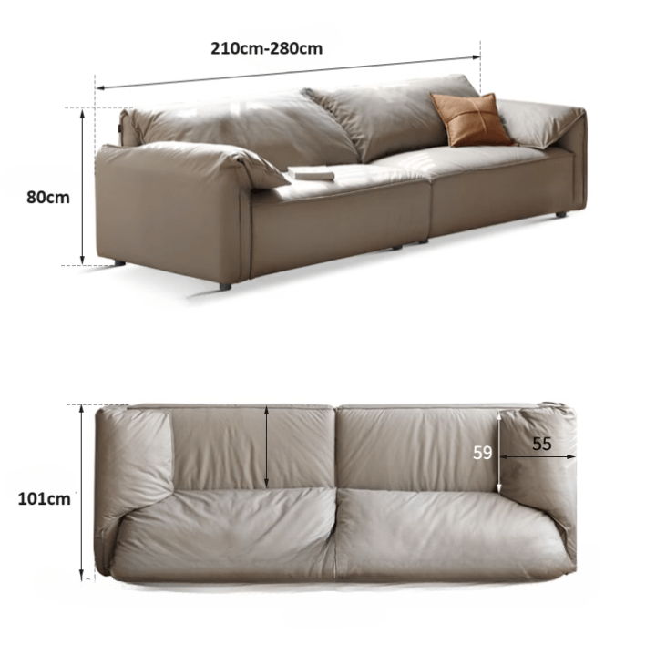 Cloud couch leather deals