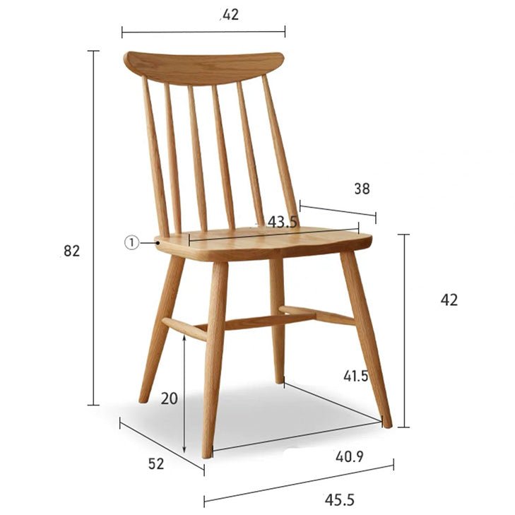 Hasjo Natural Solid Oak Dining Chair - Oak Furniture Store