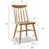 Hasjo Natural Solid Oak Dining Chair - Oak Furniture Store