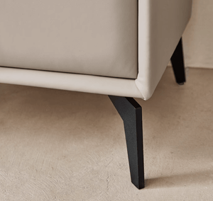 Hertz PU Leather Bedside Table - Oak Furniture Store & Sofas