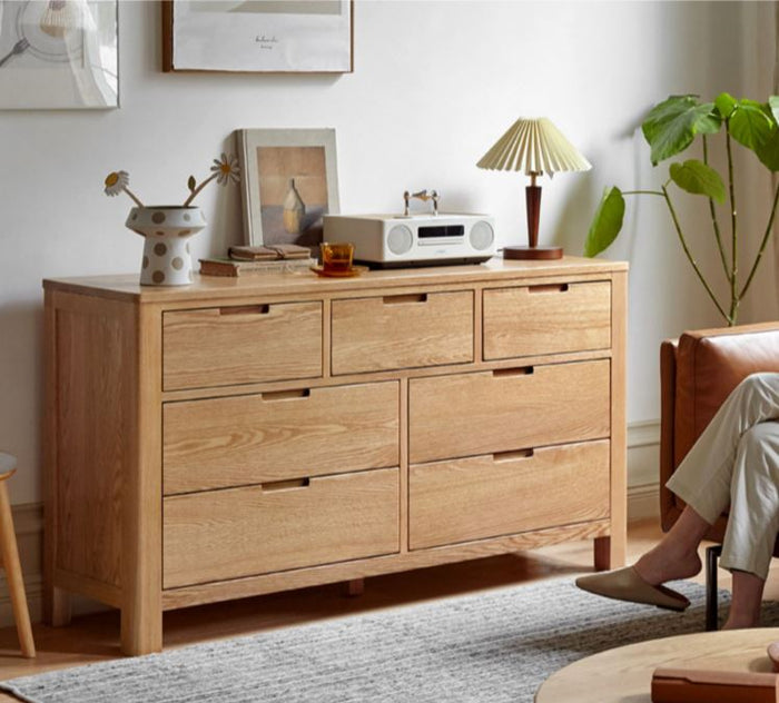 Humbie Natural Solid Oak 3+4 Chest of Drawers