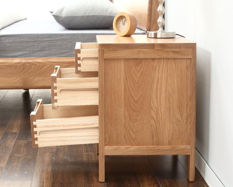 Humbie Natural Solid Oak Bedside Table - Oak Furniture Store