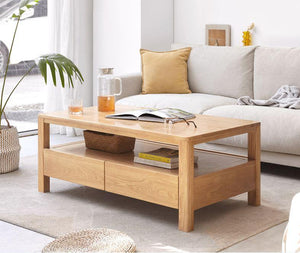 Humbie Natural Solid Oak Coffee Table (Coming Soon!) - Oak Furniture Store & Sofas