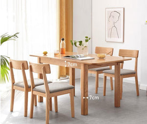 Humbie Natural Solid Oak Extending Dining Table - Oak Furniture Store & Sofas