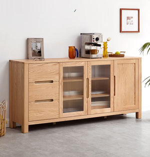 Humbie Natural Solid Oak Extra Large Sideboard - Oak Furniture Store & Sofas