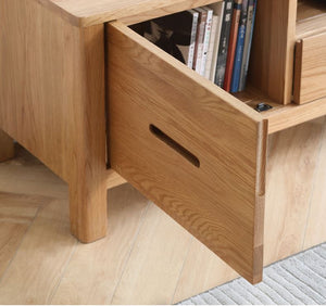 Humbie Natural Solid Oak Large TV Unit - Oak Furniture Store & Sofas