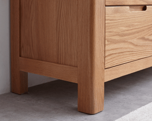 Humbie Natural Solid Oak Two Over Four Chest Drawers - Oak Furniture Store & Sofas
