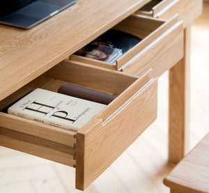 Humbie Solid Beech Wood Study Desk - Oak Furniture Store & Sofas