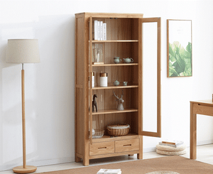 Humbie Solid Oak Display Cabinet (Coming Soon!) - Oak Furniture Store & Sofas