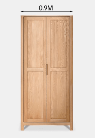 Humbie Solid Oak Two-Door Wardrobe Design A