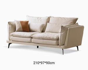 Jasper Design Tech Fabric Creamy Sofa - Oak Furniture Store & Sofas