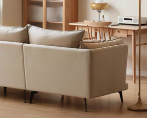 Jasper Design Tech Fabric Creamy Sofa - Oak Furniture Store & Sofas