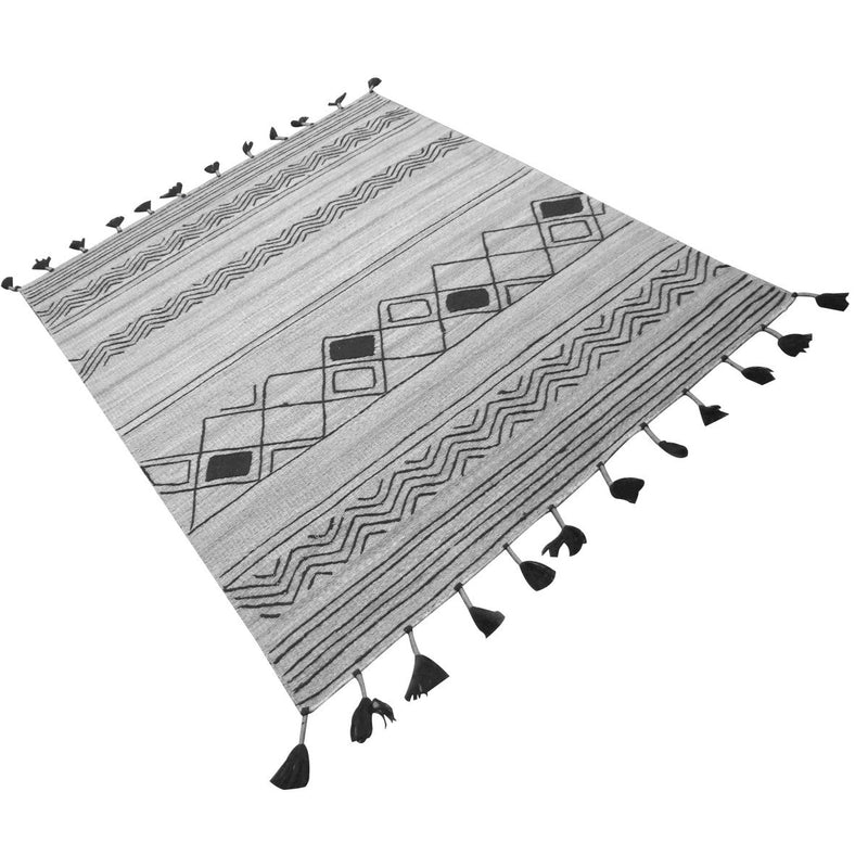 Johan Natural Black Jute Rug Oak Furniture Store & Sofas