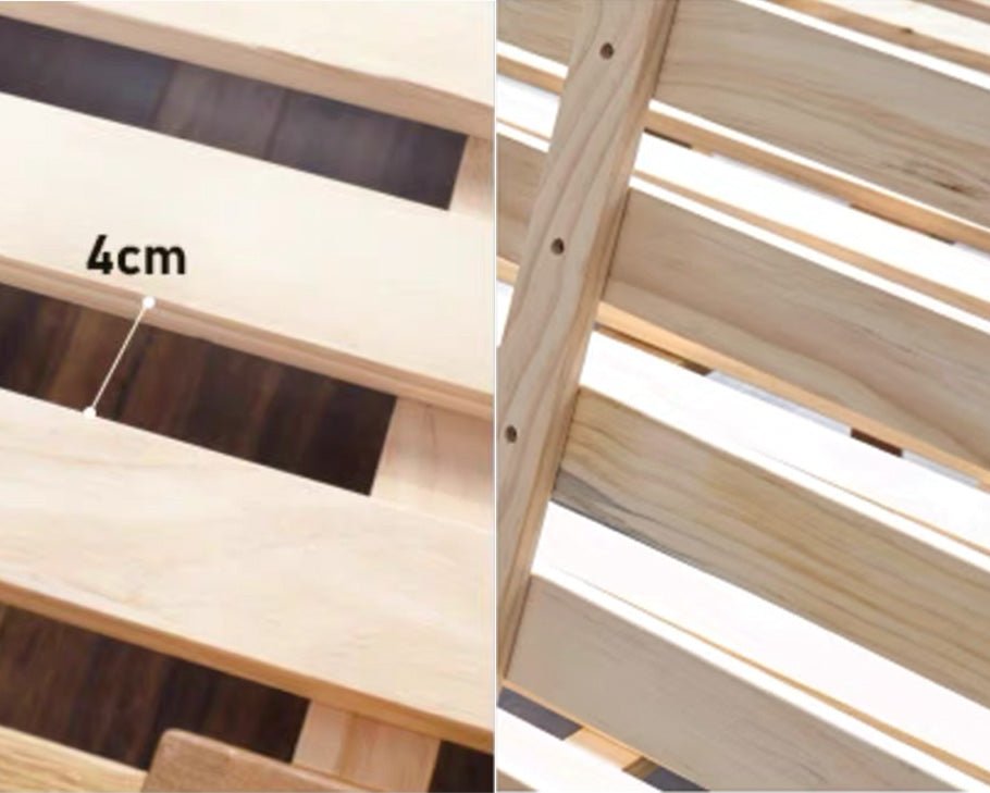 Kemi Natural Solid Beech Harp Bed Frame - Oak Furniture Store