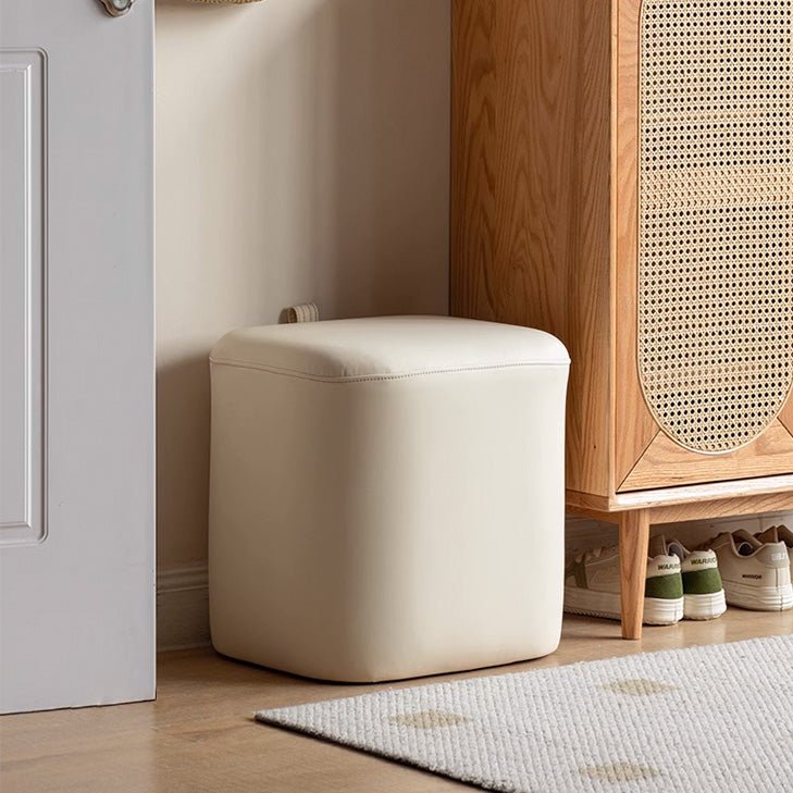 Kochi Cozy Faux Dressing Stool - Oak Furniture Store