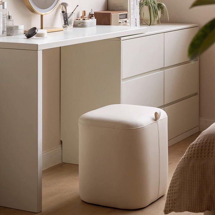 Kochi Cozy Faux Dressing Stool - Oak Furniture Store
