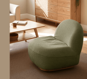 Kochi Cozy Faux Shearling Swivel Sofa - Oak Furniture Store & Sofas
