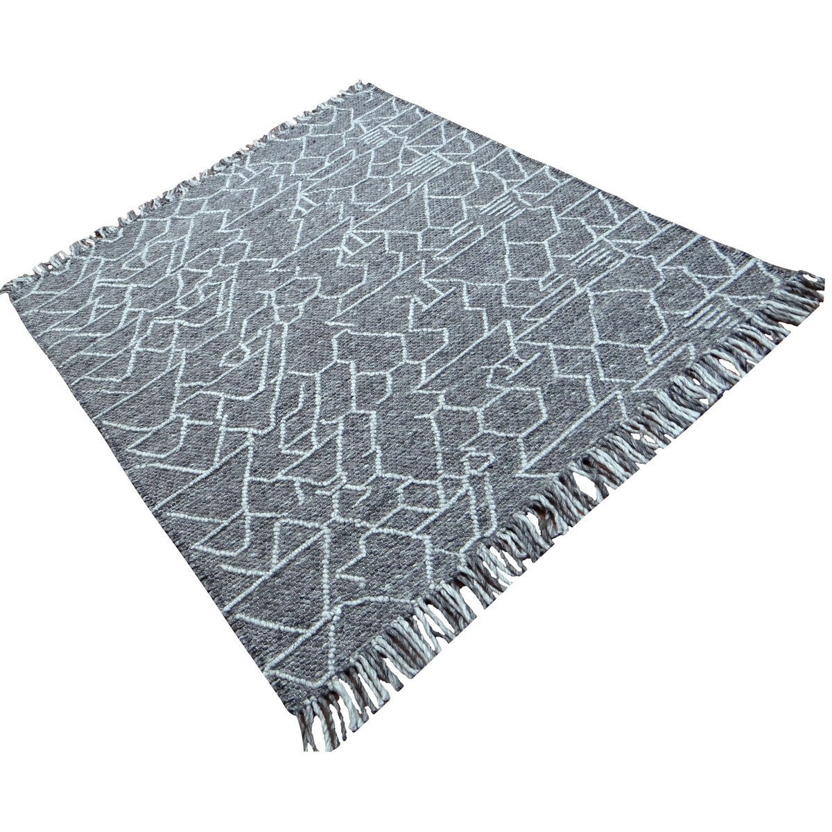Labin Graphite Wool Rug RVJ6009 - Oak Furniture Store