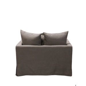 Luxe Sofa 1 Seater Grey Slip Cover LPRSIM01G - Oak Furniture Store & Sofas