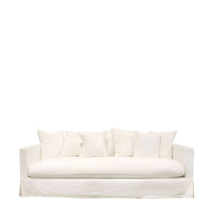 Luxe Sofa 3 Seater Cream Slip Cover LPRSIM03C - Oak Furniture Store & Sofas