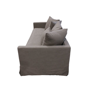 Luxe Sofa 3 Seater Grey Slip Cover LPRSIM03G - Oak Furniture Store & Sofas