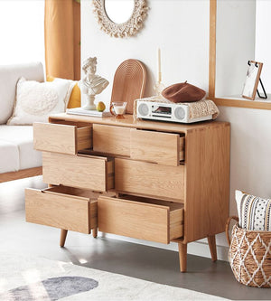 Malmo Natural Solid Oak 3+4 Drawers Chest - Oak Furniture Store & Sofas
