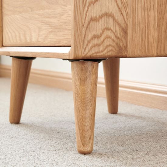 Malmo Natural Solid Oak Bedside Table Design 2 - Oak Furniture Store