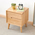 Malmo Natural Solid Oak Bedside Table Design 2 - Oak Furniture Store
