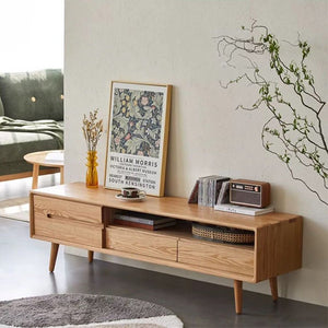 Malmo Natural Solid Oak Entertainment Unit - Oak Furniture Store & Sofas
