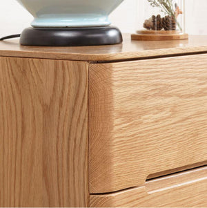 Manchester Natural Solid Oak Bedside Table (New Product Coming Soon!) - Oak Furniture Store & Sofas
