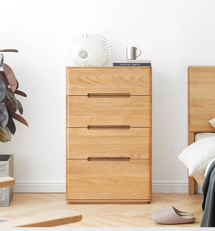 Manchester Natural Solid Oak Tall Boy Drawers