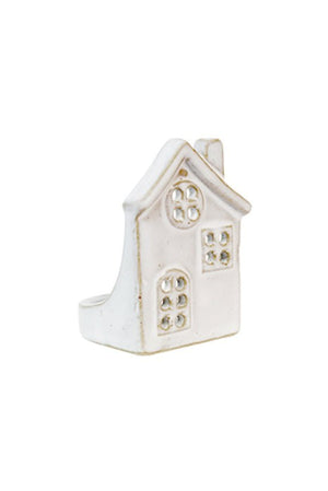 Mini Ceramic House T-light Holder w/ Slope - Oak Furniture Store & Sofas