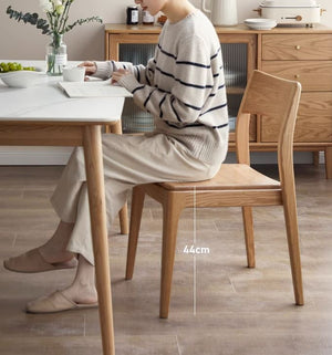Munich Natural Solid Oak Dining Chair - Oak Furniture Store & Sofas