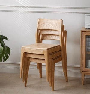 Munich Natural Solid Oak Dining Chair - Oak Furniture Store & Sofas