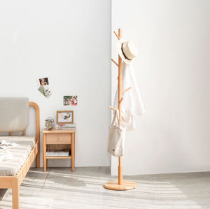 Natural Solid Beech Hallway Coat Rack - Oak Furniture Store & Sofas