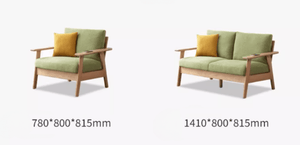 Nayoro Natural Solid Oak Seat Sofa - Oak Furniture Store & Sofas