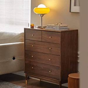 Newark Natural Solid Walnut 2 Over 3 Chest Of Drawers - Oak Furniture Store & Sofas