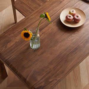 Newark Natural Solid Walnut Large Dining Table - Oak Furniture Store & Sofas